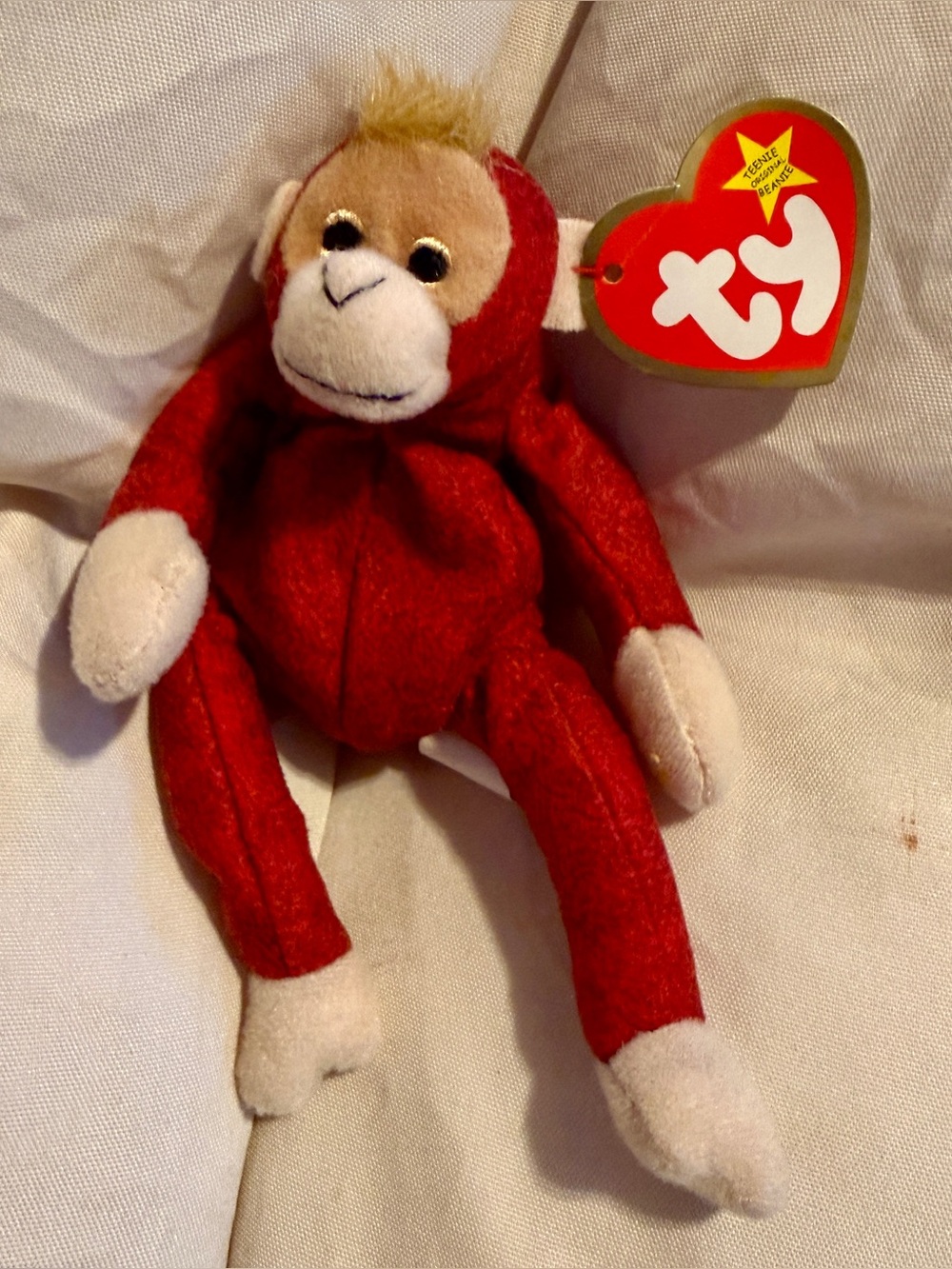 VINTAGE 1999 TY TEENIE BEANIE BABY SCHWEETHEART ORANGUTAN MCDONALDS HAPPY MEAL